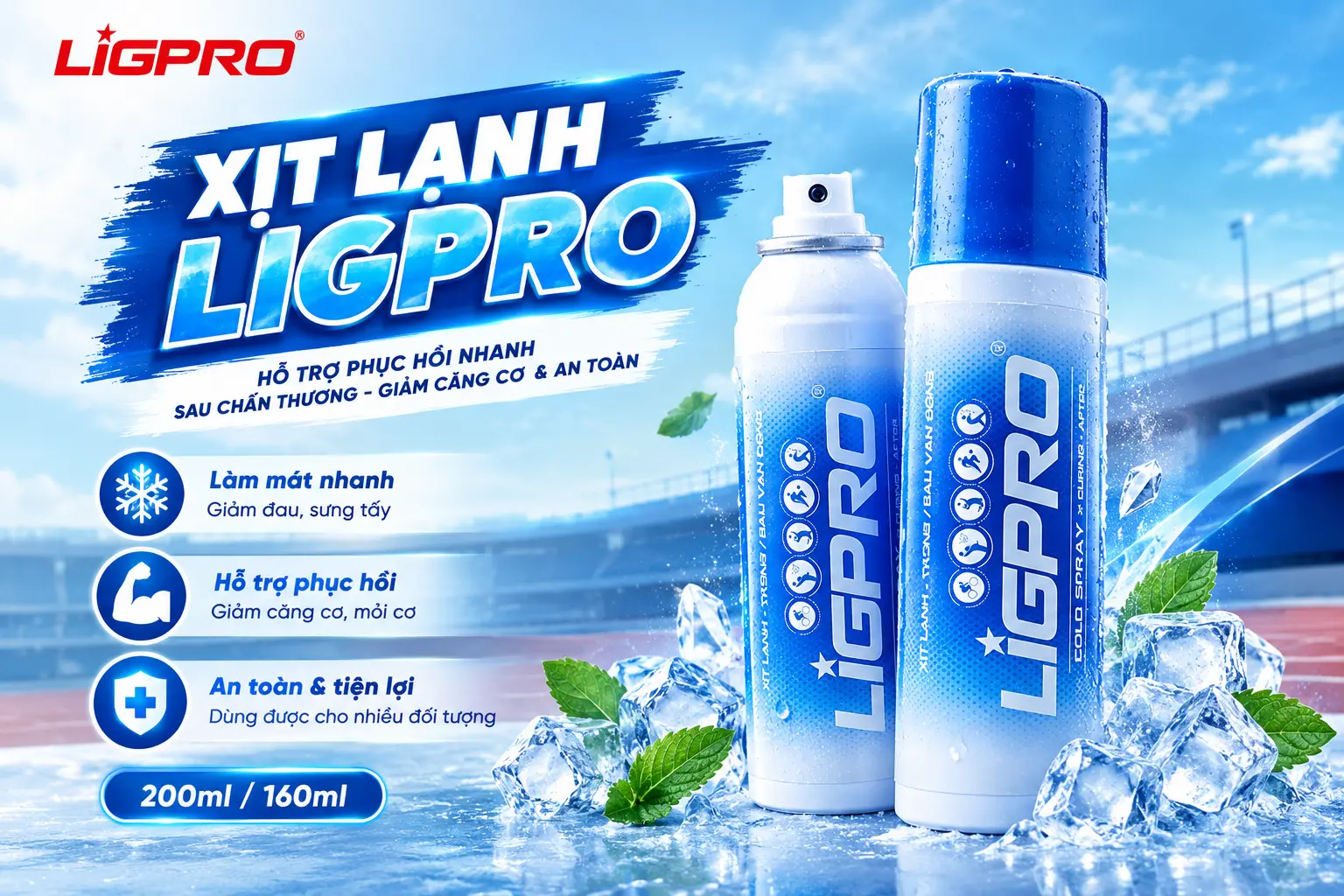 Xịt Lạnh Thảo Dược Ligpro: Giảm Đau Chấn Thương Tức Thì Và Rút Ngắn Thời Gian Hồi Phục