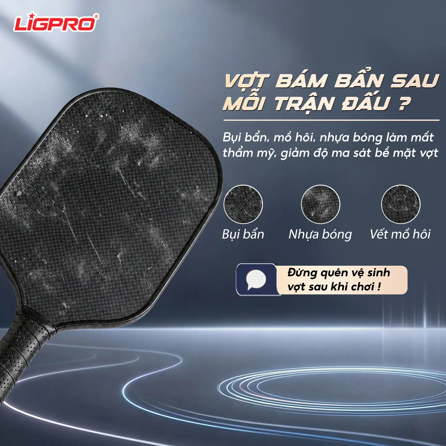 Xịt Vệ Sinh Mặt Vợt LIGPRO Daily Clean: Giải Pháp Bảo Dưỡng Thường Xuyên Phân Khúc Phổ Thông