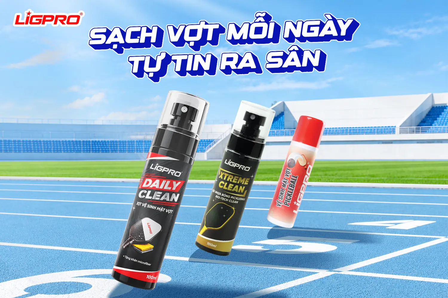 Xịt Vệ Sinh Mặt Vợt Pickleball Ligpro: Giải Pháp Làm Sạch Bụi Bẩn Và Bảo Quản Vợt